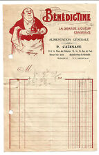 Sainte Foy La Grande (33) Invoice 1927.Cazenave food.PUB Benedictine.
