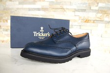 Tricker's Eu 43,5 Royaume-Uni 9,5 Chaussures à Lacets Bourton Bleu Neuf Ancien