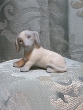 porcelain figurine, small dog Germany, Gotha Pfeffer? numbered hollow