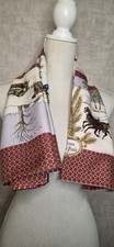 carré hermes 90 En Twill De Soie "L'hiver En Poste "