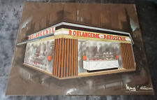 Ancien Projet technique mixte devanture boulangerie patisserie N°1- 1960 -65x50