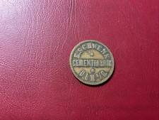 Ulm on the Danube, Cement Factory E. Schwenk Stamp to 10 Pfennig Brass (33)