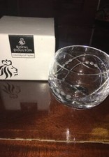 NIB Royal Doulton Fine Lead Crystal Tealight Holder