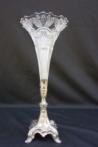 Vase cornet verre moulé - vase,