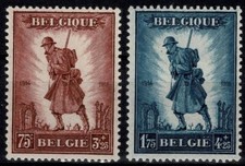 1932 Belgique En L'Honneur de La Infanterie Belge 2 V. MNH Uni 351/352 MF14959