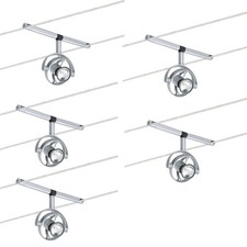 Paulmann Seil- Et Système de Rails 2Easy Spot Mac ² Rond 5x20W GU4 Chrome Mat