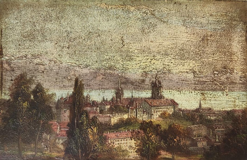 Petite peinture huile 19e - peinture, à