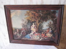 Tableau Cadre 46 x 35,5 cm avec Dessin, photo 39,5 x 29,5 cm   " pique-nique "  