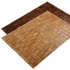 Bambou Tapis de Bain 60x90cm Natte de Bambou Tapis de Sauna Bois