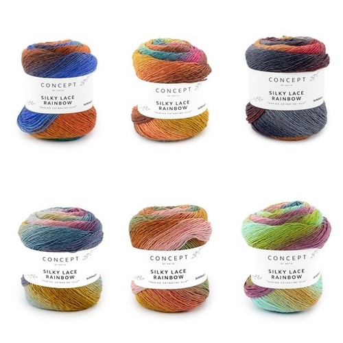 Katia laine silky lace rainbow - lace,