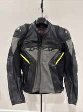 Dainese Racing 4 Leather Jacket Grey/Black 46 EU