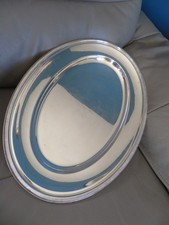 grand plat en métal argenté