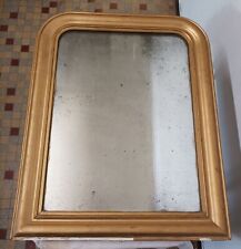 Ancien Miroir Cheminée Louis Philippe Doré 71x56 cm ( Réf : Hang)