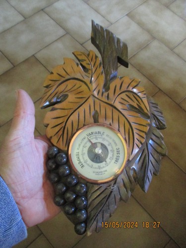 Ancien baromètre bois - ancien,