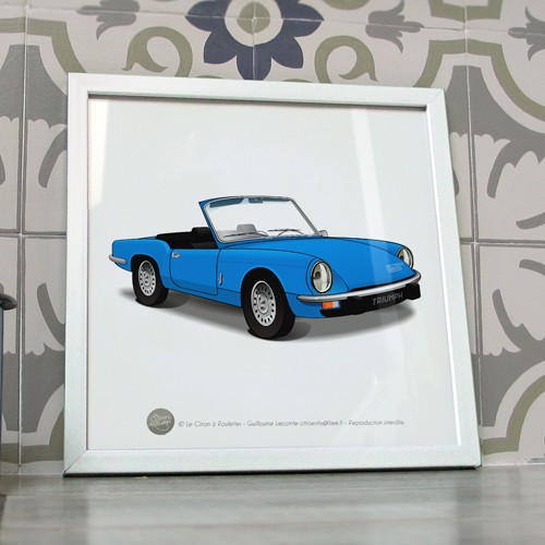 Poster triumph spitfire - spitfire, bleue