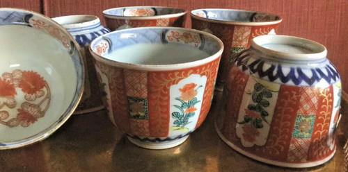 Imari soba cups 19th - c, of