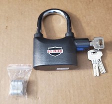 U.S. Patrol Siren Padlock Alarm Heavy Duty W/ 3 Keys  11-8306