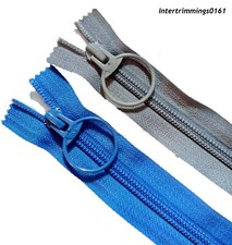 YKK Boucle Tirette Fermeture, Bleu Royal Ou Gris, 16 "/ 41CM, Nylon Dents, No 5