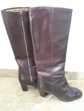 Bottes femme en cuir marRon
