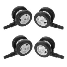  Lot de 4 roulettes de rechange en plastique noir pour trotteur bébé - Roues