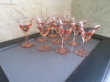 10 antique pink walking glasses year 30 in port, Norman hole