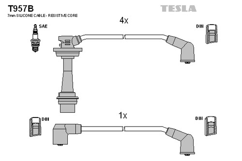 Tesla kit câbles - tesla,