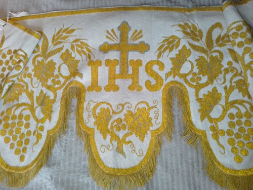 Antependium autel ihs - antependium, autel/ihs/broderie