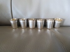 6 anciens verres en argent