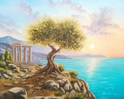 Peinture tableau paysage - tableau,