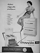 1956 PRESS AD CHAPPÉE COOKERS 4 BURNERS ALL GAS - ADVERTISING