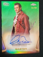 2025 Topps Chrome Disney Gaston Portrayed by Luke Evans GREEN AUTO 10/99 #AA-LE