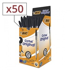 boite de 50 stylos bic cristal