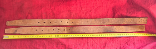 Paire courroies cuir fauve - de,