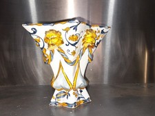 Rare Vase En Faience Emile