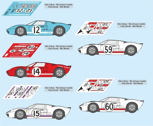 Décal ford gt40 mans - décal,