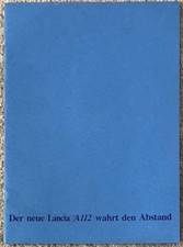 LANCIA Car Sales Brochure 1978 GERMAN TEXT Elegant ABARTH A112