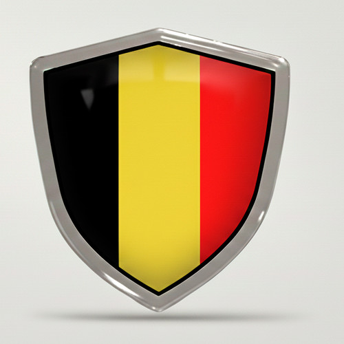 Autocollant drapeau belge - , 3d