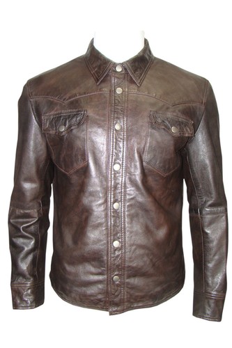 Veste chemise cuir - en,