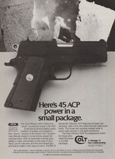 1984 Colt Firearms - MK IV Officer's 45 ACP - "Small Package" - Print Ad Photo