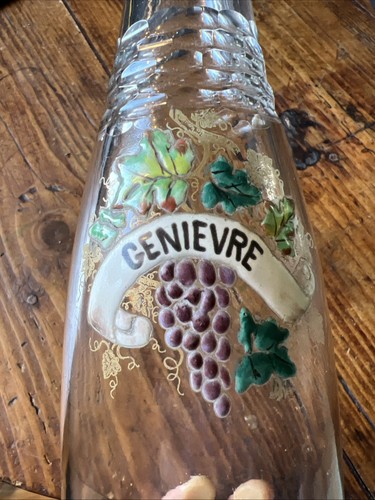 Rare bouteille verre emaillé - verre,
