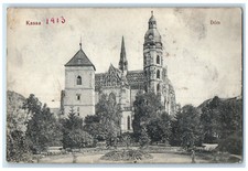 1913 View of Building Kassa Dom Kassa Hungary Posted Antique Postcard