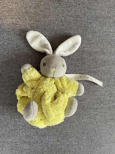 Doudou petit lapin plume - lapin, jaune