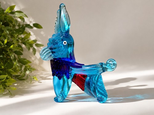 Grand chien verre soufflé - en,