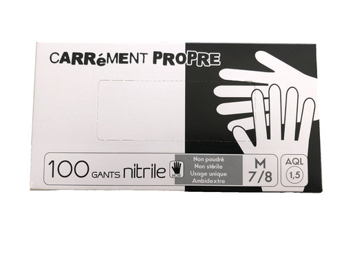 100 gants jetables noir