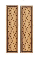 Maison de Poupées Cross Hatch Volets en Bois 1:12 Échelle Laser Coupe Fenêtre