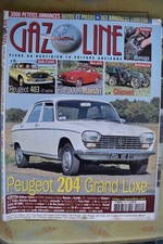 GAZOLINE N°151 PEUGEOT 204 GRAND LUXE / FIAT 500A MAESTRI / CLEMENT AC 2L