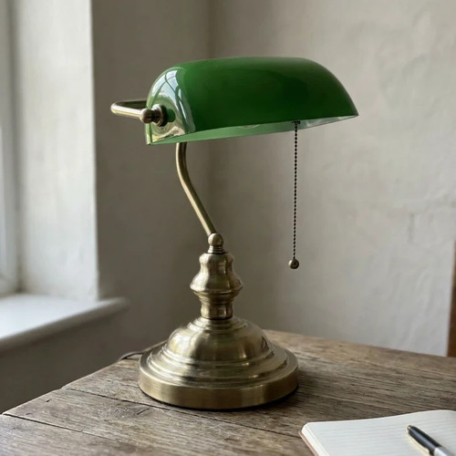 Lampe bureau vintage verte - bureau,