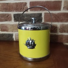 Seau a Glace  / Bac a Glacons ,  jaune Annees 70's Vintage