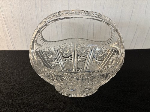 Bohemian crystal basket - bohemian,