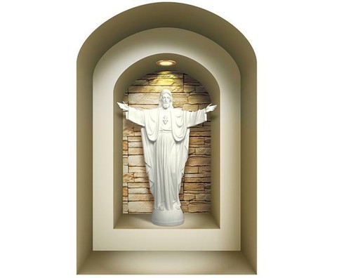 Jesus wall stickers niche - 3d,